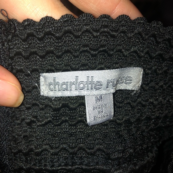 Charlotte Russe Fit & Flare Pleated Skirt Black - Picture 2 of 2